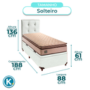 Ver imagem 2 de Cama Box Bau com Colchão Solteiro Belmont Hellen + Cabeceira Branco