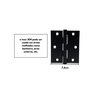 Dobradiça P/ Portas 3,5x3 em Inox 304 Preto com Rolamento - 5