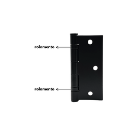 Dobradiça P/ Portas 3,5x3 em Inox 304 Preto com Rolamento - 7