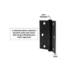 Dobradiça P/ Portas 3,5x3 em Inox 304 Preto com Rolamento - 4