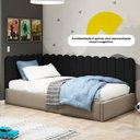 Ver imagem 5 de Painel Cabeceira Cama Box Casal Lana 140cm Suede Preto - Desk Design