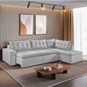 Ver imagem 1 de Sofá Retrátil 6 Lugares 296cm com Chaise a Direita de 91cm Presidente