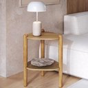 Ver imagem 2 de Mesa Lateral para Sala de Estar Pés Madeira Trium A03 Hanover Roble - Lyam Decor
