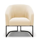 Ver imagem 3 de Poltrona Stella Suede Base Industrial Preto - D’RossiCinza
