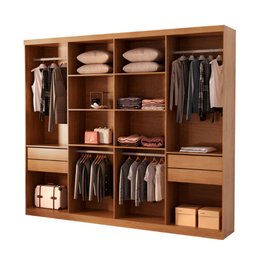 Guarda Roupa Casal Hera Premium com Espelho 8 Portas e 4 Gavetas Moderna - 4