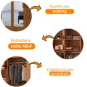 Ver imagem 6 de Guarda Roupa Casal Hera Premium com Espelho 8 Portas e 4 Gavetas Moderna