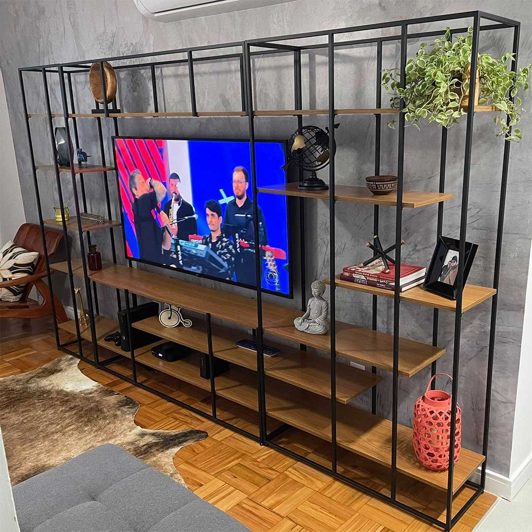 Conjunto de Estantes Modernas Home Tv Lisse - 6