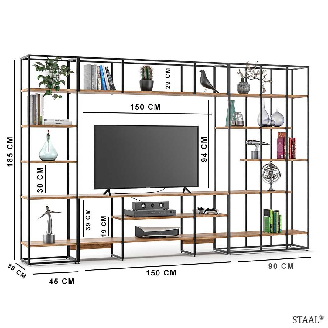 Conjunto de Estantes Modernas Home Tv Lisse - 9