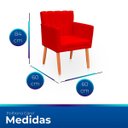 Ver imagem 6 de Poltrona Cadeira para Sala Elegante Confortável e Reforçada Carol Suede