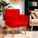 Ver imagem 2 de Poltrona Cadeira para Sala Elegante Confortável e Reforçada Carol Suede