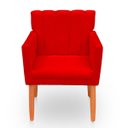 Ver imagem 1 de Poltrona Cadeira para Sala Elegante Confortável e Reforçada Carol Suede