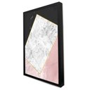 Ver imagem 2 de Quadro Decorativo Caixa Geométrico Black e Pink Tacolado Moldura Caixa Alta 4,5cm Branca sem Vidro 6