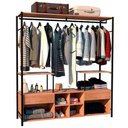 Ver imagem 1 de Guarda Roupa Casal Industrial 174cm 02 Gavetas Preto