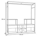 Ver imagem 2 de Guarda Roupa Casal Industrial 174cm 02 Gavetas Preto