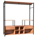 Ver imagem 3 de Guarda Roupa Casal Industrial 174cm 02 Gavetas Preto