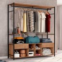 Ver imagem 4 de Guarda Roupa Casal Industrial 174cm 02 Gavetas Preto