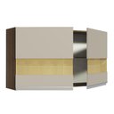 Ver imagem 6 de Armário Aéreo Madesa Glamy 120 Cm 2 Portas com Vidro - Rustic/crema