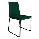 Ver imagem 1 de Cadeira de Jantar Lille Base Aramado Preta Veludo Verde - Montanaris Decor