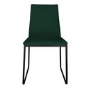 Ver imagem 2 de Cadeira de Jantar Lille Base Aramado Preta Veludo Verde - Montanaris Decor