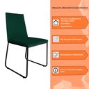 Ver imagem 6 de Cadeira de Jantar Lille Base Aramado Preta Veludo Verde - Montanaris Decor