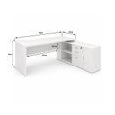 Ver imagem 3 de Mesa de Escritório Pedestal Presidente em L 170x160cm Executiva Tampo 30mm Armário Lateral 3 Gavetas