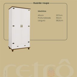 Quarto Infantil Retrô Off White/ Nogueira - 6