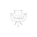 Ver imagem 3 de Poltrona Decorativa Opala Base Giratória Suede Verde Ms Decor
