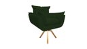Ver imagem 2 de Poltrona Decorativa Opala Base Giratória Suede Verde Ms Decor