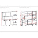 Ver imagem 4 de Armário de Cozinha Compacta 10 Portas e 2 Gavetas 222cm Sense Freijó/preto - Pallazio