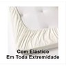 Lençol Casal Padrão sem Elastico com Bainha Avulso Microfibra Premium 01 Peça para Cama Box:cáqui - 3