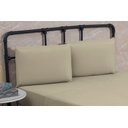 Ver imagem 2 de Lençol Casal Padrão sem Elastico com Bainha Avulso Microfibra Premium 01 Peça para Cama Box:cáqui