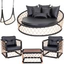 Ver imagem 1 de 1 Chaise Almofadas Poltronas Balanço Mesa Corda Náutica