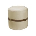 Ver imagem 1 de Puff Decorativo Old com Cinto Estofado em Veludo Bege