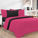 Ver imagem 1 de Kit Edredom Malha 100% Algodão Gran Moratta 3 Peças Queen - Pink -preto