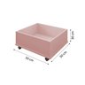 Cama Solteiro com 2 Baus Organizador e Escada Mdf Luna Plus Branco com Rosa - 9