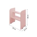 Ver mais imagens de Cama Solteiro com 2 Baus Organizador e Escada Mdf Luna Plus Branco com Rosa