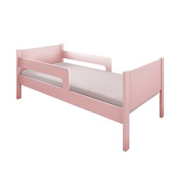 Cama Solteiro com 2 Baus Organizador e Escada Mdf Luna Plus Branco com Rosa - 5