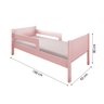 Cama Solteiro com 2 Baus Organizador e Escada Mdf Luna Plus Branco com Rosa - 7