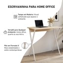 Ver imagem 3 de Mesa para Computador X 90x53 com Estrutura em Ferro para Escritório - Ferro Branco Tampo Off White
