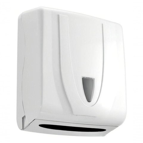 Toalheiro Unik para Papel 2 ou 3 Dobras com Detalhe para Banheiro Branco Premium Colchões