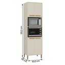 Ver imagem 4 de Armario Cozinha Paneleiro Munique com 4 Portas Off White/canelato