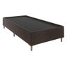 Base Box Solteiro Zeus 88x188x38 Korino Café com Borda SE Movelaria - 1