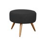 Puff Suede Preto - Tf Decor - 1