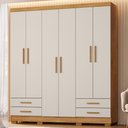 Ver imagem 2 de Guarda Roupa Casal 6 Portas 4 Gavetas 182 cm Santiago Cedro Areia Rudk