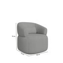 Ver imagem 5 de Conjunto Poltrona e Sofá Living Orgânico Duomo 1,30m Boucle Just Time