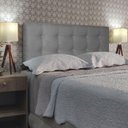 Ver imagem 2 de Cabeceira de Cama Estofada Botonê Istambul Essencial Linho Rbl:casal Painel/cinza