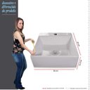 Ver imagem 5 de Conjunto Para Banheiro Aço Gaia 60 Com Espelho e Cuba Cubo Cozimax Preto