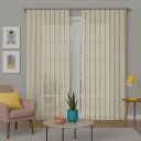 Ver imagem 1 de Cortina Gaze de Linho Flamê Basic 3,00x2,70m para Trilho Suíço Sala e Quarto:Palha