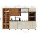 Ver imagem 4 de Armário de Cozinha Modulada Completa Fidelitá Berlim 6 Peças 340cm 13 Portas 3 Gavetas sem Tampo