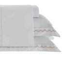 Ver imagem 2 de Jogo Cama 4 Peças Queen Bordado Algarve Branco/rose Kacyumara